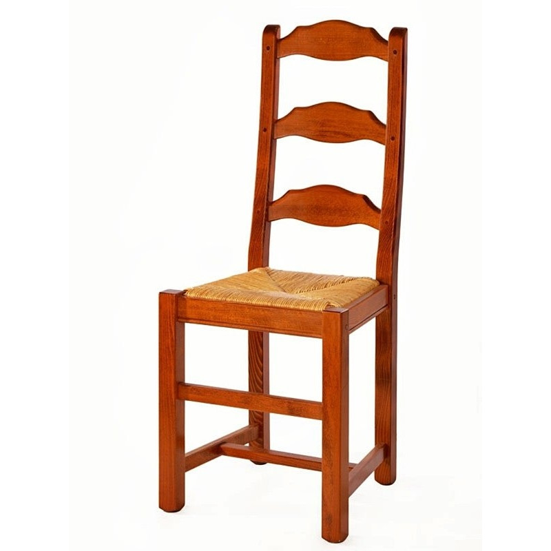 Chaise De Salle à Manger « Beverley » - Bois Noyer, Tissu Crème, Rembourrée - Design Rétro Confortable
