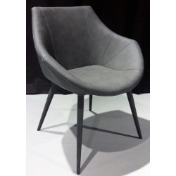 FAUTEUIL DE TABLE CONTEMPORAIN EN SIMILICUIR RAVENNA
