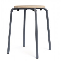 TABOURET DE CUISINE MÉTAL EMPILABLE TABBSD