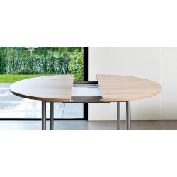 TABLE DE CUISINE EXTENSIBLE SNACK RONDE LUSTRA HT 90 CM