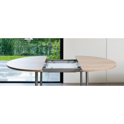 TABLE DE CUISINE EXTENSIBLE SNACK RONDE LUSTRA HT 90 CM