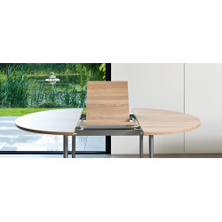 TABLE DE CUISINE EXTENSIBLE SNACK RONDE LUSTRA HT 90 CM