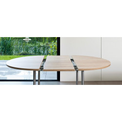 TABLE DE CUISINE EXTENSIBLE SNACK RONDE LUSTRA HT 90 CM