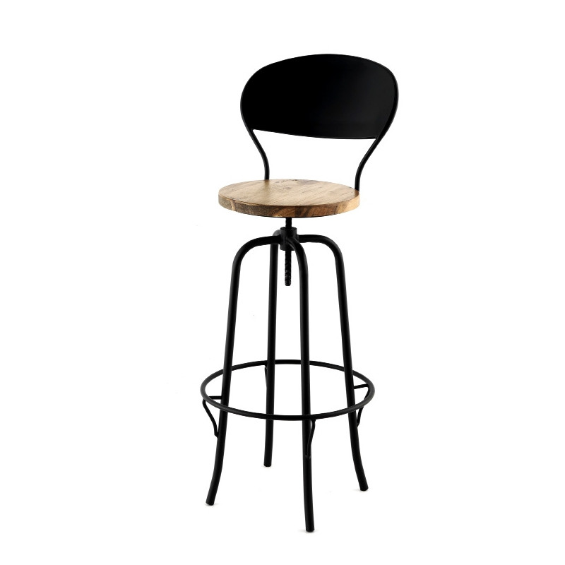 TABOURET DE BAR PIVOTANT AVEC 4 PIEDS ET DOSSIER TABOURET DE BAR PIVOTANT AVEC 4 PIEDS ET DOSSIER