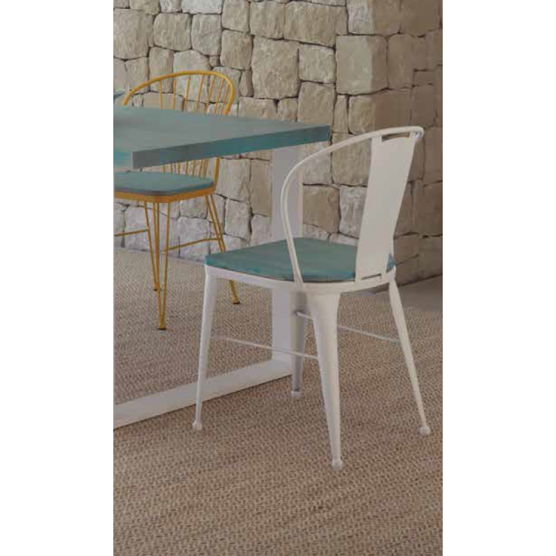 Chaise Industrielle Personnalisable en Bois et Métal ROMA - Le Chaisier