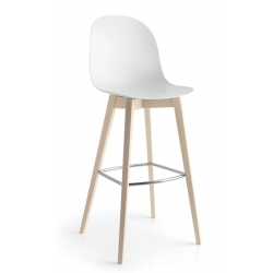 TABOURET CONTEMPORAIN SCANDINAVE ACADEMY EN BOIS ET POLYPROPYLÈNE