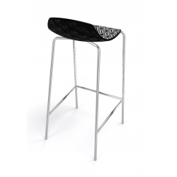 TABOURET DE BAR DOSSIER BAS EN POLYPROPYLÈNE ALHAMBRA HT 77 CM