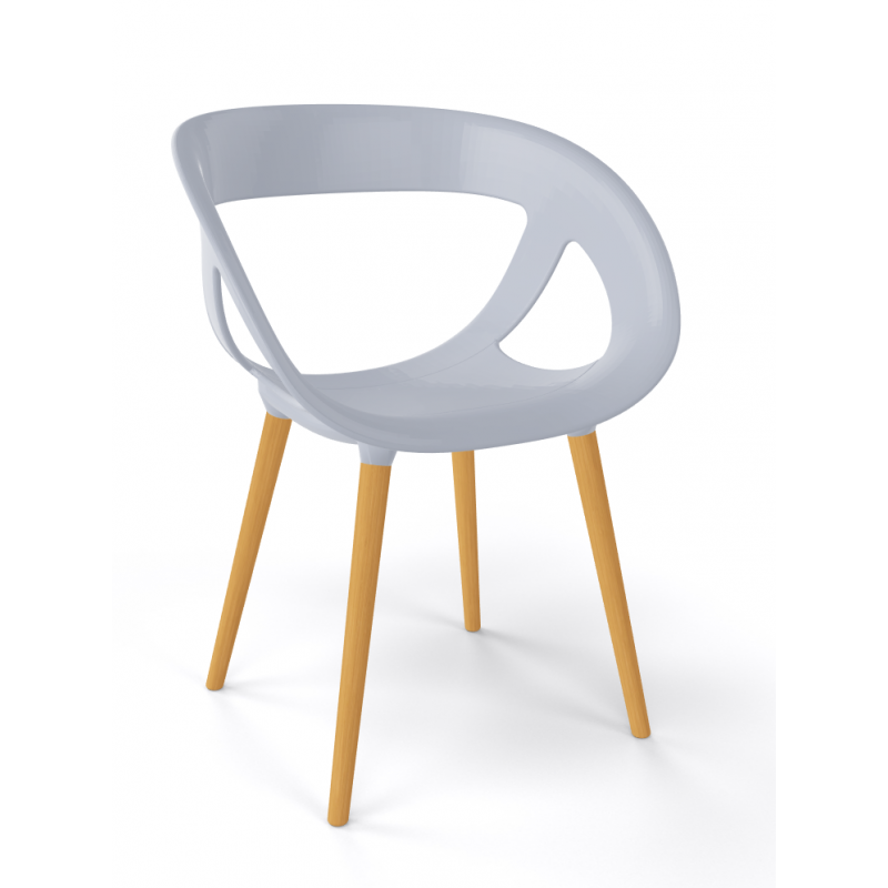 FAUTEUIL EN POLYPROPYLÈNE ET BOIS MOEMA 69 BL