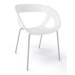 FAUTEUIL DESIGN ROND EMPILABLE EN POLYPROPYLÈNE MOEMA 69