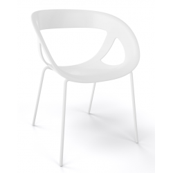 FAUTEUIL DESIGN ROND EMPILABLE EN POLYPROPYLÈNE MOEMA 69