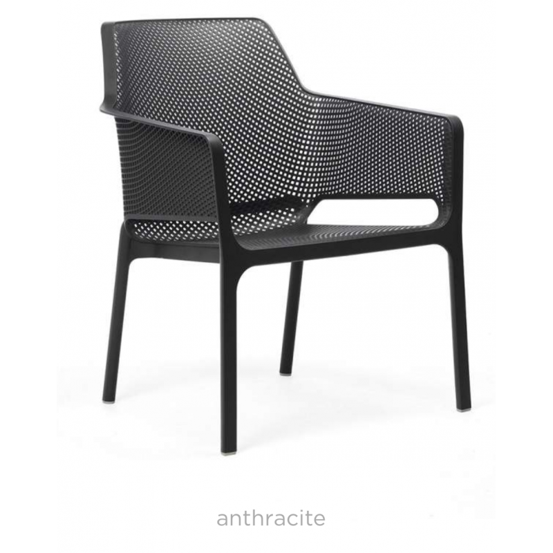 FAUTEUIL BAS DE PISCINE LOUNGE EMPILABLE NET RELAX - Le Chaisier