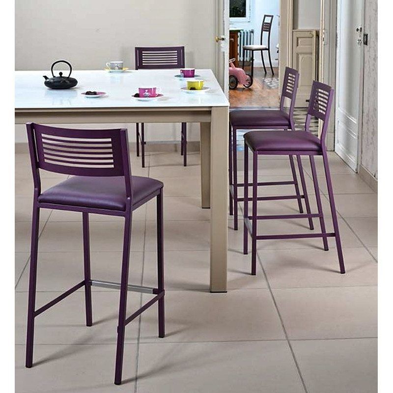 Tabouret de Cuisine Français en Métal LUCA 65 cm - Le Chaisier