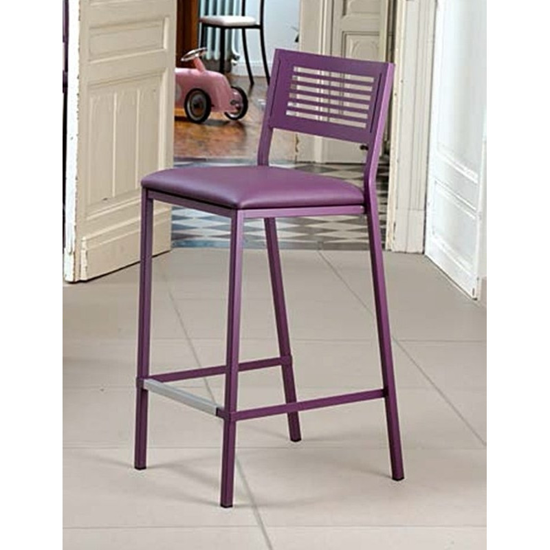 Tabouret de Cuisine Français en Métal LUCA 65 cm - Le Chaisier
