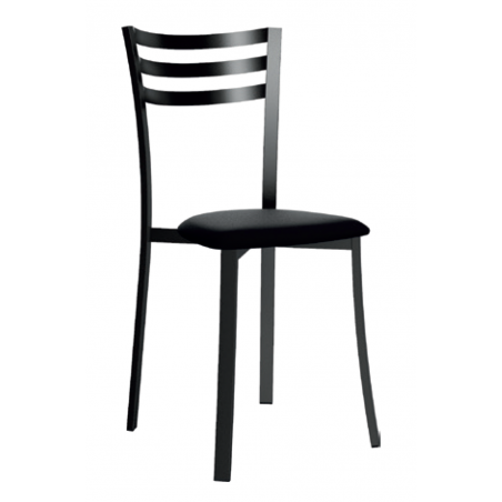 Chaise de Cuisine Métal et Simili Cuir LAURIE - Le Chaisier