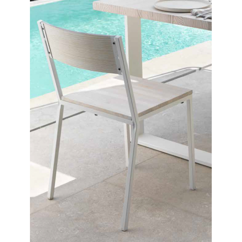 Chaise Industrielle de Bistrot TORONTO en Bois et Métal - Le Chaisier