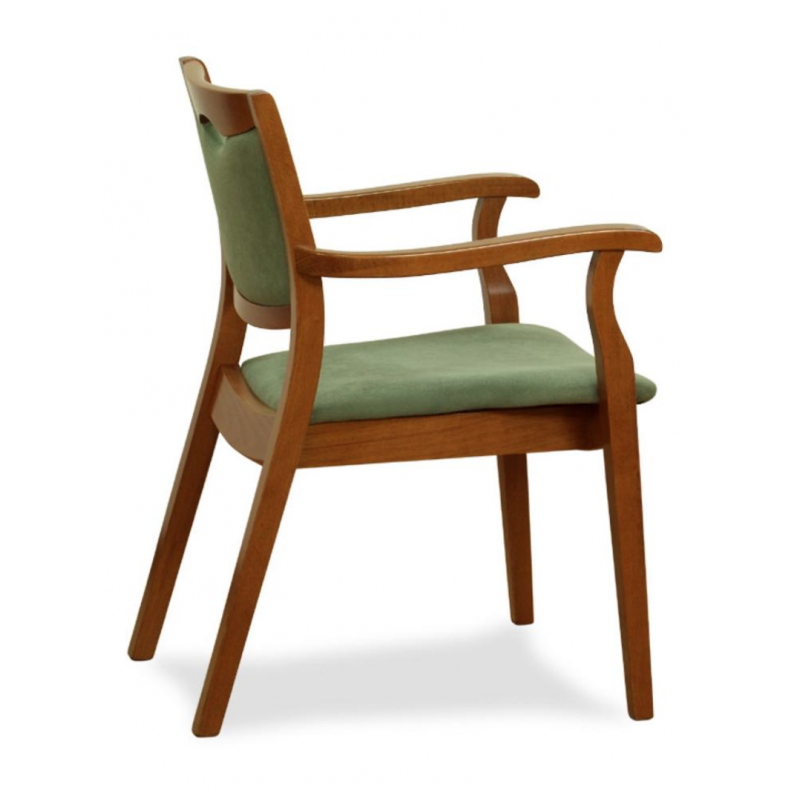 FAUTEUIL DE STYLE EN BOIS ET TISSU LONDON