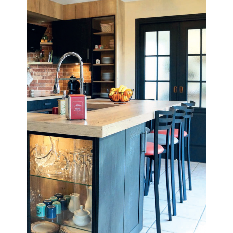 Tabouret de Bar Français en Métal LAURIE 80 cm - Le Chaisier