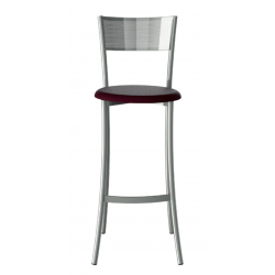 TABOURET DE BAR FRANÇAIS EN MÉTAL ECUME HT 80 CM