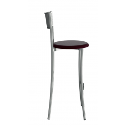 TABOURET DE BAR FRANÇAIS EN MÉTAL ECUME HT 80 CM