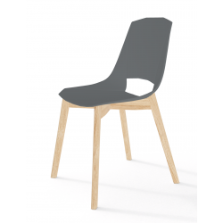 CHAISE SCANDINAVE EVA 5 EN CHÊNE ET POLYPROPYLÈNE