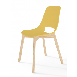 CHAISE SCANDINAVE EVA 5 EN CHÊNE ET POLYPROPYLÈNE