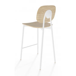 TABOURET CONTEMPORAIN EN BOIS ET MÉTAL TATA YOUNG BOIS