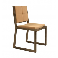 chaise bois et tissu moderne