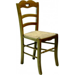 CHAISE EN BOIS ET PAILLE...