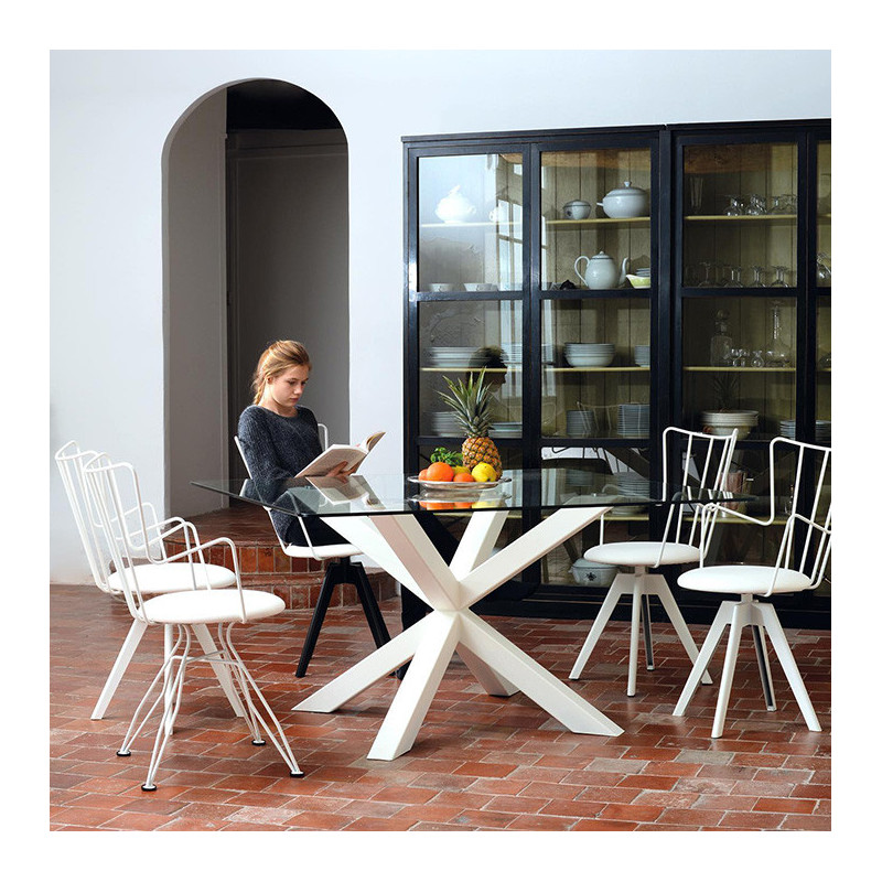 CHAISE DE SALLE À MANGER CONTEMPORAINE EN MÉTAL WELL