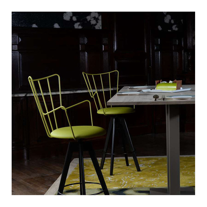 TABOURET DE CUISINE PIVOTANT AVEC ACCOUDOIRS WELL