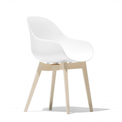 FAUTEUIL SCANDINAVE EN BOIS ET POLYPROPYLÈNE ACADEMY