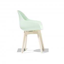 FAUTEUIL SCANDINAVE EN BOIS ET POLYPROPYLÈNE ACADEMY