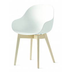 FAUTEUIL SCANDINAVE EN BOIS ET POLYPROPYLÈNE ACADEMY