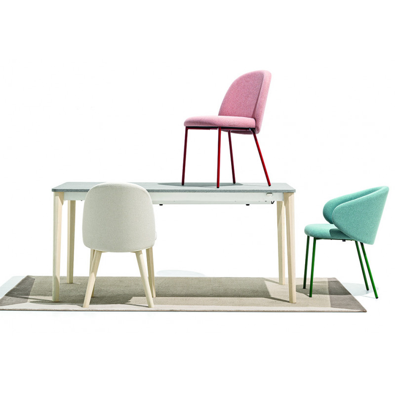 FAUTEUIL CONTEMPORAIN ROND EN VELOURS ET TISSU TUKA