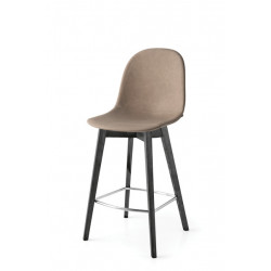 TABOURET SCANDINAVE ASSISE GARNIE ACADEMY PIEDS BOIS