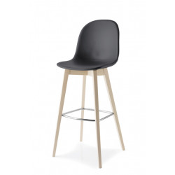 TABOURET SCANDINAVE ASSISE GARNIE ACADEMY PIEDS BOIS