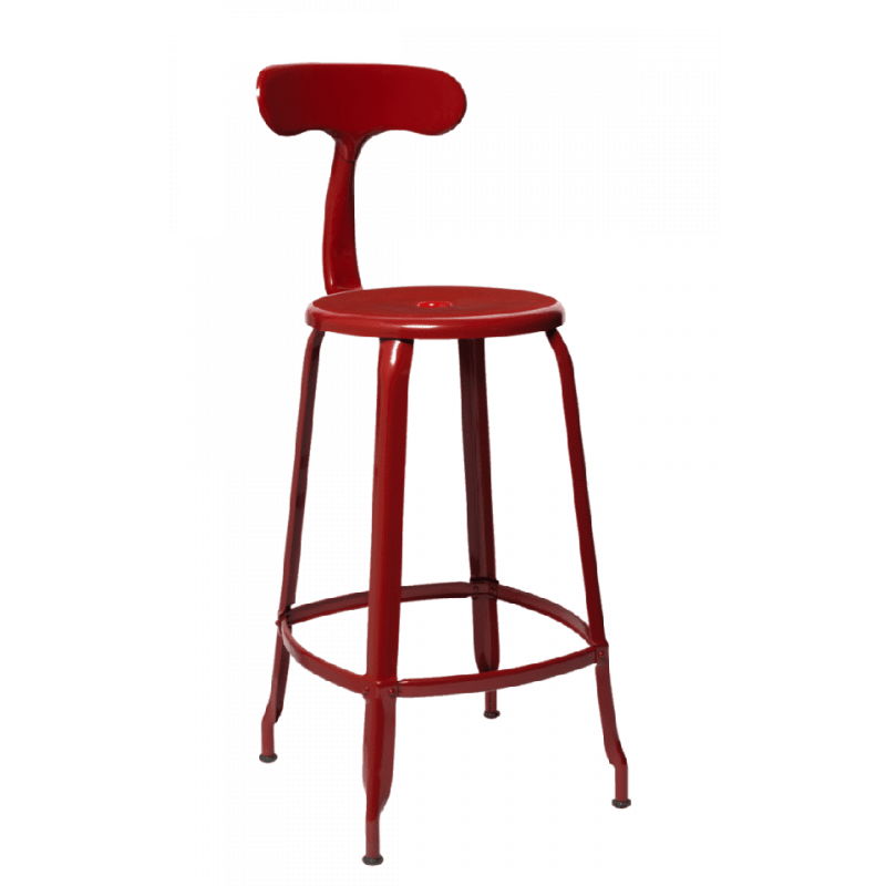 TABOURET NICOLLE FRANCAIS EN MÉTAL INDUSTRIEL