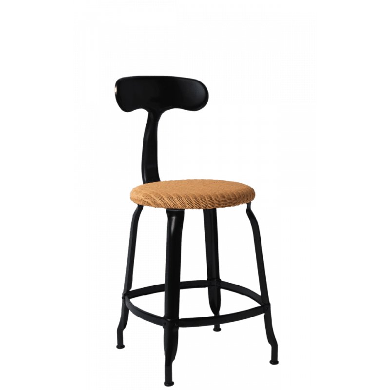 CHAISE NICOLLE INDUSTRIELLE FRANÇAISE ROTIN ET MÉTAL