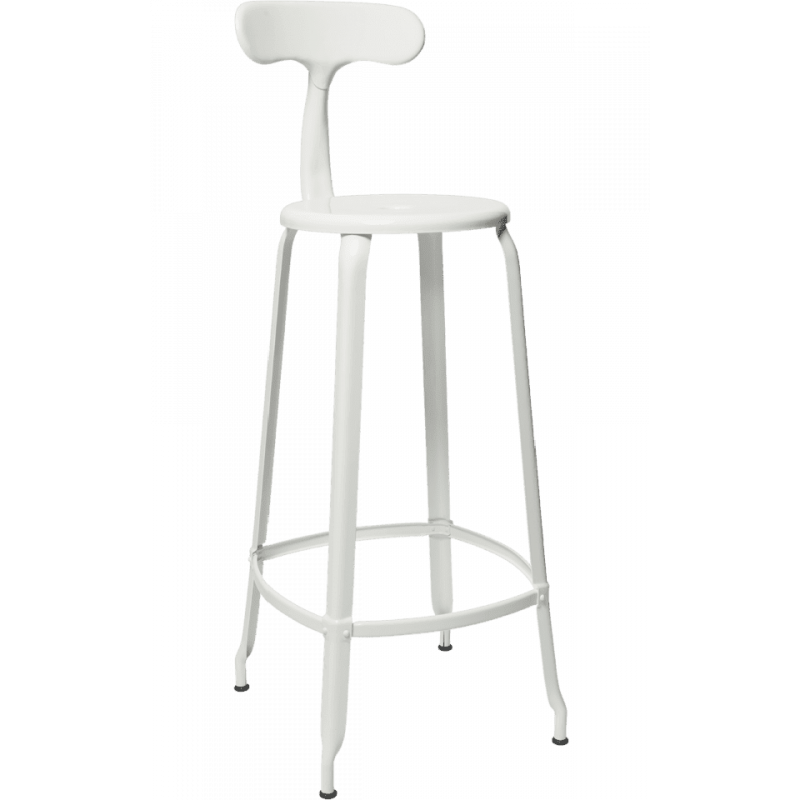 TABOURET DE BAR NICOLLE FRANCAIS EN MÉTAL INDUSTRIEL
