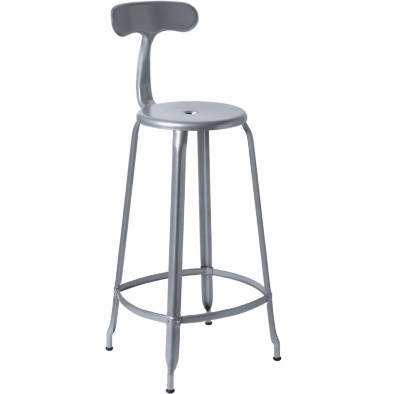 TABOURET DE BAR NICOLLE FRANCAIS EN MÉTAL INDUSTRIEL
