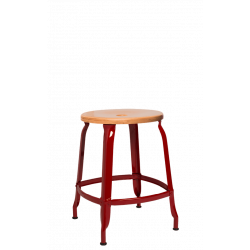 Tabouret Bas Bois Assise 45cm Rustica - Le Chaisier