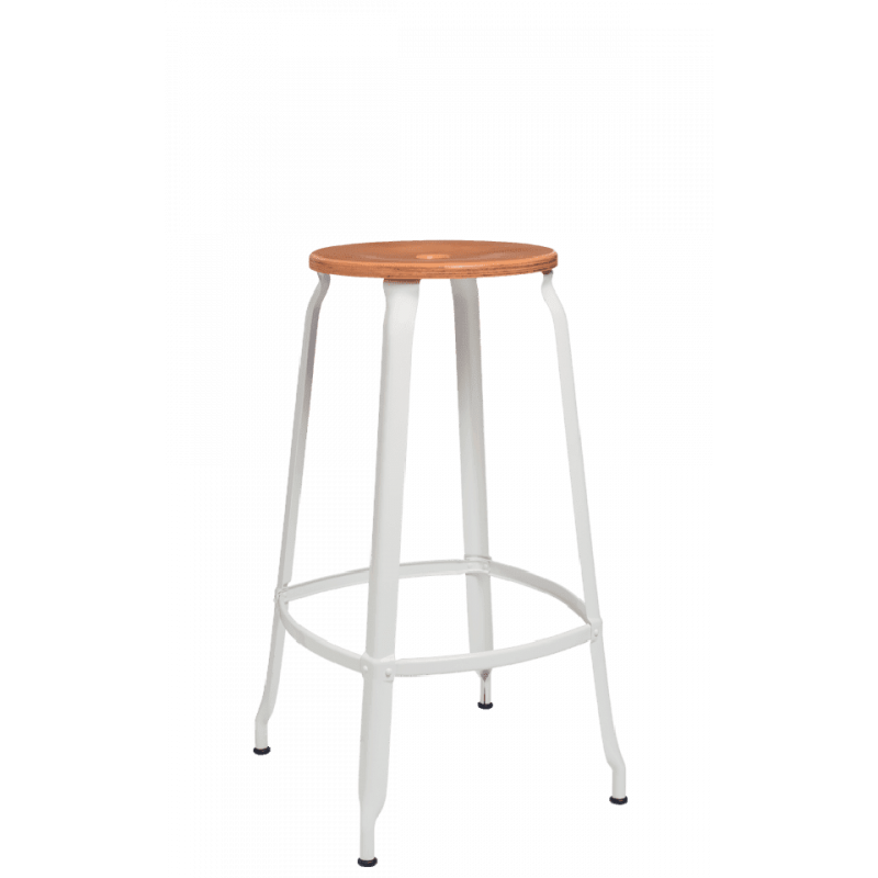 TABOURET NICOLLE BAR INDUSTRIEL FRANÇAIS BOIS ET MÉTAL