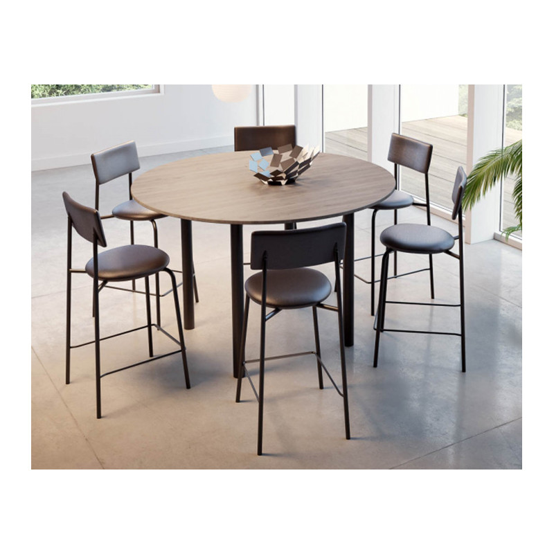 TABLE DE CUISINE SNACK RONDE EN STRATIFIÉ LUSTRA HT 90 CM TABLE DE CUISINE SNACK RONDE EN STRATIFIÉ LUSTRA HT 90 CM