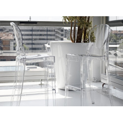 TABOURET DE BAR TRANSPARENT IGLOO EN PLEXIGLAS