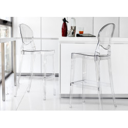 TABOURET DE BAR TRANSPARENT IGLOO EN PLEXIGLAS