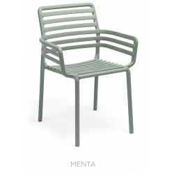 FAUTEUIL DE TERRASSE VERT EN POLYPROPYLÈNE EMPILABLE DOGA