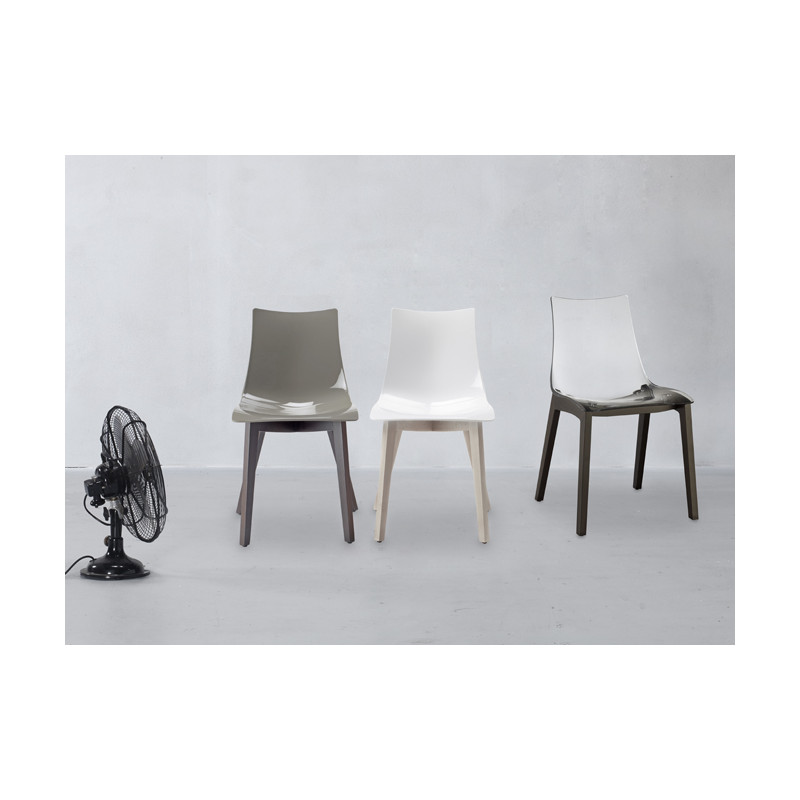 Chaise ZEBRA Bois et Plexiglas - Le Chaisier