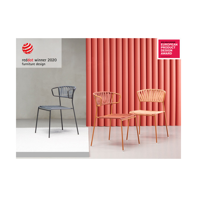 CHAISE FIL LISA CLUB AVEC ACCOUDOIRS STYLE SCOUBIDOU