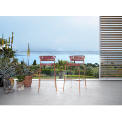 TABOURET DE TERRASSE EN FIL LISA CLUB STYLE SCOUBIDOU