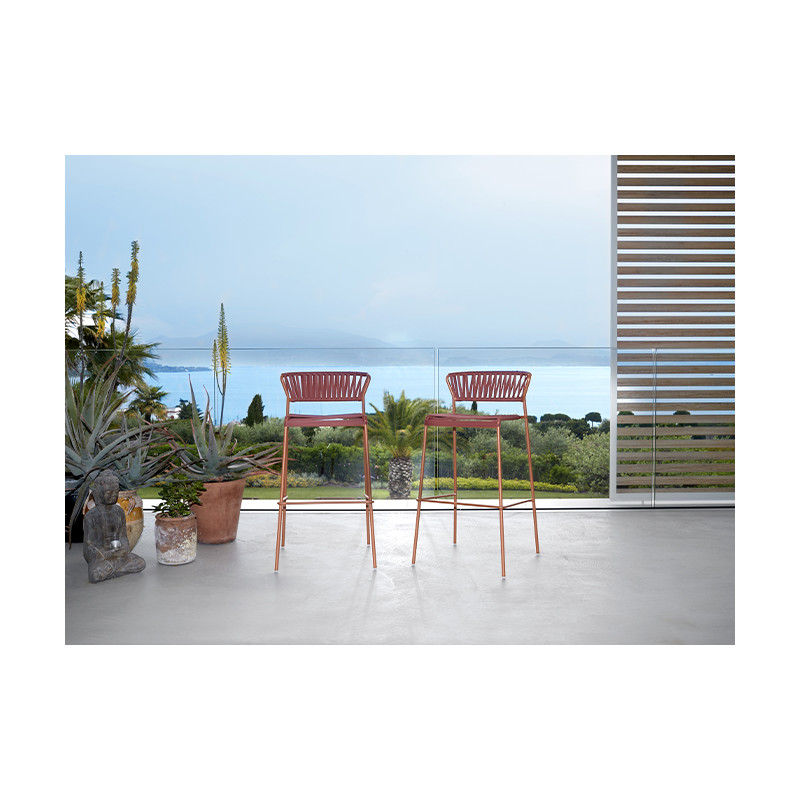 TABOURET DE TERRASSE EN FIL LISA CLUB STYLE SCOUBIDOU